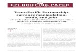 EPI BRIEFING PAPER · EPI BRIEFING PAPER ECONOMIC POLICY INSTITUTE • MARCH 3, 2016 • EPI BRIEFING PAPER #420 Trans-Pacific Partnership, currency manipulation, trade, and jobs