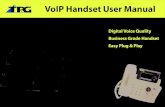 VoIP Handset User Manual - TPG Telecom · 2013. 5. 22. · Making Calls You can make a phone call via 3 call devices: 1) Handset, 2) Headset, and 3) Speakerphone. When you pickup