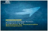 UNESCO Global Action Programme on Global Action Programme.pdf · Education for Sustainable Development Contents Basic Reference Documents • A coordinated worldwide effort to build