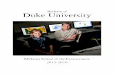 2015-16 Duke University Nicholas School of the Environment ... · Keith W. Whitfield, PhD, Vice Provost for Academic Affairs Julian Lombardi, PhD, Vice Provost for Academic Services