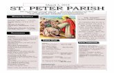 March 3, 2019 - St. Peter Parish: Welcome to St. Peter Parish · 23/01/2019  · Rev. Felino Paulino 206-722-7888 Parochial Vicars: Rev. C. Alex Pablo 206-324-2290 Rev. Armando Perez