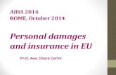 Personal damages and insurance in EU slide... · •Patrimonial damages •Non patrimonial (non pecunary) damages: but these are name of the courts and of the legal doctrine, not