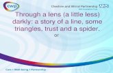 Through a lens (a little less) darkly: a story of a line, …/media/Employers/Documents...Through a lens (a little less) darkly: a story of a line, some triangles, trust and a spider.