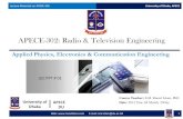 APECE-302: Radio & Television Engineeringlecture.riazulislam.com/uploads/3/9/8/5/3985970/lecture_ppt_01.pdf · Monochrome and Colour Television- R.R. Gulati. Fundamental of Digital