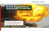 Dust Explosion HazardsCourse€¦ · Dust Explosion Hazards Course Dust explosions still occur on a regular basis in the process industry causing injuries, fatalities, property damage,