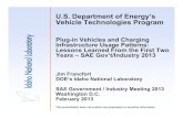 U.S. Department of Energy’s Vehicle Technologies … · U.S. Department of Energy’s Vehicle Technologies ProgramVehicle Technologies Program Plug-in Vehicles and Charging Infrastructure