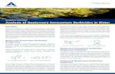 TECHNICAL DATASHEET Analysis of Quaternary Ammonium ...€¦ · TECHNICAL DATASHEET Analysis of Quaternary Ammonium Herbicides in Water ... their low production of vapours ... additional