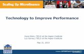 Technology to Improve Performance · 2015. 11. 7. · • Provide an overview of the lending lifecycle. • Have participants identify „pain points‟ along the lifecycle. • Identify