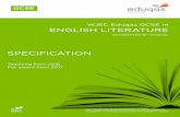 WJEC Eduqas GCSE in ENGLISH LITERATUREstbedeseng.weebly.com/uploads/5/1/8/9/51893457/eduqas_eng_lit_s… · The WJEC Eduqas GCSE in English literature encourages learners to develop