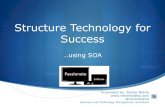 Structure Technology for Success · How do I structure my technology business for success? SUCCESS Define it… ! Converting revenue, with an acceptable profit margin, that aligns