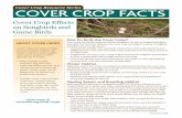 Cover Crop Resource Series COVER CROP FACTS · and game birds across all seasons. • Commercially available cover crop mixes contain many of the same plants found in wildlife food