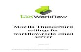 Table of Contents...For all questions regarding this document, please email support@thetaxworkflow.com . Mozilla Thunderbird settings for workflow.rocks email server . February, 2016