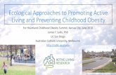 Ecological Approaches to Promoting Active Living and ......• Both the design of cities and design of streetscapes are important for physical activity—for youth and adults • “More