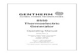 8550 Thermoelectric Generator - Gilson Eng Manuals/Gentherm/8550.pdf · Thermoelectric Generator. A device that produces electrical power through the direct conver-sion of heat energy