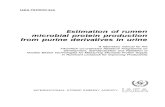 Estimation of rumen microbial protein production …...This laboratory manual contains the methodologies used in the standardization and validation of the urine purine derivative technique