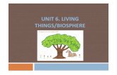 UNIT 6. LIVING THINGS/BIOSPHERE - Ciencias Naturales · 2014. 3. 29. · UNIT 6. LIVING THINGS/BIOSPHERE Designed by Juan Gabriel 1B2 . 1. WHAT DO ALL LIVING THING HAVE IN COMMON?