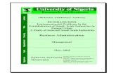 University of Nigeria Chidiebere...University of Nigeria Research Publications OKENYI, Chidiebere Anthony Author PG/MBA/02/36994 Title Entrepreneurial Problems in the Establishment