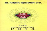Al-Khair Gadoonalkhairgadoon.com/wp-content/uploads/2019/12/AR-2014.pdf · 2019. 12. 31. · RI-Khair Gadoon Ltd. Since 1980 ANNUAL REPORT 2014 NOTICE OF ANNUAL GENERAL MEETING Notice