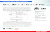 CELL LINE CHARACTERIZATION - BioReliance€¦ · CELL LINE CHARACTERIZATION DNA BARCODE ASSAY For cells that are to be used in GMP biomanufacturing processes, confirmation of cell