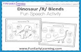 literacy / phonics / articulation / speech Dinosaur /R ... · Our Dinosaur /R/ Blends Articulation activity helps children work on pronouncing beginning /r/ blends. These are great