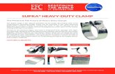 FEATURES & BENEFITS...SUPRA® HEAVY-DUTY CLAMP The Present & The Future of Heavy-Duty Clamps The Supra range is the natural evolution of the Super W1 Clamp. Due to its revolutionary
