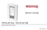 Owner’s Guide TH115-AF-GA / TH115-AF-GB · TH115-AF-GA / TH115-AF-GB 3 The TH115 programmable thermostat has three temperature control modes: ENGLISH See page 9 on how to change