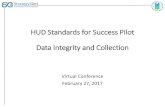 HUD Standards for Success Pilot Data Integrity and Collection · Standards for Success Pilot Program – Grantees’ Role. 1. Maintain data Integrity - Ensuring the accuracy and consistency