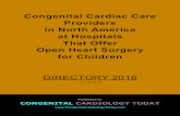 Congenital Cardiac Care Providers in North America at ... · Greg Perens Leigh Reardon Gary Satou Kevin Shannon Mark Sklansky Congenital Heart Surgeons: Reshma Biniwale Hillel Laks