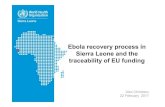 Ebola recovery process in Sierra Leone and the ... largest Ebola Virus Disease (EVD) outbreak in 2014-15.