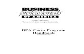 BPA Cares Program Handbook · chapter participating in various BPA Cares activities on social media, tag BPA, and use the hashtag “#bpacares”. Service Learning Awards The purpose