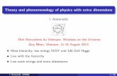 Theory and phenomenology of physics with extra dimensionsvietnam.in2p3.fr/2013/Inauguration/transparencies/Antoniadis.pdf · Alternative answer: Low UV cutoﬀ Λ ∼TeV - low scale