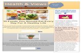 Health & Views - eLanka · Health & Views Health Newsletter for expat Sri Lankans & others, globally April 2019 1st issue 10 Foods You Should Eat Every Day For A Healthy Life physically