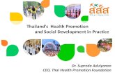 Thailand's Health Promotion and Social Development in Practice · Health Promotion Networking Policy Advocacy Mass media Personal/ Group Personal/ Group Mass media Health Promotion