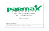 bs - parmaxpharma.comparmaxpharma.com/files/Annual Report 2015-16.pdf · Phone Number : 02827 – 270 534 / 270 535 Email: ‐ parmaxpharma@gmail.com Website: ‐ REGISTRAR AND SHARE