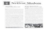 Congregation Netivot Shalomold.netivotshalom.org/newsletters/2003-08.pdf · Netivot Shalom August-September, 2003 • Av-Elul, 5763 Congregation FROM THE RABBI Toward the Holy Land