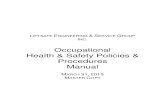 Occupational Health & Safety Policies & Procedures Manual...Section 10.1 – Worker Selection, Use & Care of Personal Protective Equipment (PPE) .....95 Table of Contents Date of Issue: