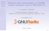 synchronization Bitstream clock synchronization in an ...jmfriedt.free.fr/sdra_acars.pdf · Bitstream clock synchronization in an ACARS receiver: porting gr-acars to GNU Radio 3.8