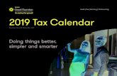 Audit | Tax | Advisory | Outsourcing 2019 Tax Calendar · 2019 Tax Calendar Table of contents Page 2019 Puerto Rico tax returns due dates and calendars 1-26 January 2019 to January