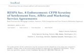 RESPA Sec. 8 Enforcement: CFPB Scrutiny of Settlement Fees ...media.straffordpub.com/products/respa-sec-8... · 3/4/2015  · Marketing Services to Loan Officers 1. Allegations: Genuine