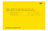 The Mismanagement of Mergers and 537256/FULLTEXT01.pdf Aggoud & Bourgeois | The Mismanagement of Mergers