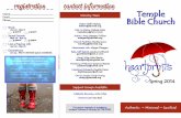Ministry Team Bible ChurchBible Churchr.b5z.net/i/u/6147717/i/usr/3355/Spring_Brochure_2014.pdf · Spring 2014Spring 2014 Ministry Team Phone:_____ Pastor--Beth MackeyBeth Mackey