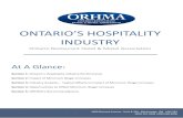 ONTARIO’S HOSPITALITY INDUSTRY - ORHMA Relations... · 2017. 10. 5. · INDUSTRY PERFORMANCE Ontario’s Hospitality Industry Figure 1: In the 1990’s Canada’s restaurant industry