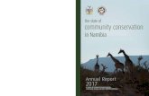 in Namibia - NACSO of Community Conservati… · community conservation in Namibia 2017 Foreword From the Minister of Environment and Tourism, Honourable Pohamba Shifeta Namibia has