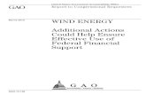 March 2013 WIND ENERGYMarch 2013 GAO-13-136 United States Government Accountability Office GAO United States Government Accountability Office Highlights of GAO-13-136, a report to