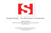 Energy Saving –The Ship Owner’s Perspective · –EEDI (Energy Efficiency Design Index) –SEEMP (Ship Energy Efficiency Management Plan) •Studies show that 60% –70% of ship-operating