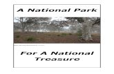 For A National Treasure - National Parks Association of ... Treasures (2).pdf · national treasure. With the expansion of international flights into Canberra, the creation of a new