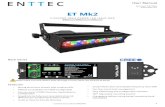 ET Mk2 - ENTTEC · User Manual Document PN: 50847 Covered by US patent 08950901 1 ET Mk2 5 COLOUR HIGH POWER LED LIGHT BAR 300mm/600mm/1200mm Back Panel Please make sure the Power