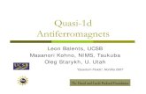 Quasi-1d Antiferromagnets - UCSB Physicsweb.physics.ucsb.edu/~balents/talks/nordita07a.pdf · 2007. 9. 5. · Back to 1d Frustration enhances one-dimensionality First order energy
