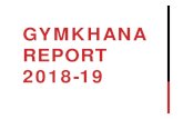 GYMKHANA REPORT 2018-19 - Somaiya Vidyavihar REPORT 2018-19… · Gymkhana • Gold Medal at Glenmark Junior State Aquatic Championship held in Pune. ROHIT MANDAVKAR (ATHLETE) •