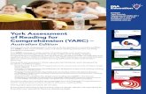 Contact: Terri Cornish Telephone 02 9589 ... - paa.education · . York Assessment of Reading for Comprehension (YARC) — Australian Edition Published by GL Assessment in the UK and